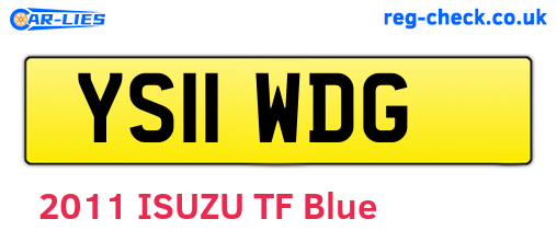 YS11WDG are the vehicle registration plates.