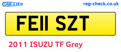 FE11SZT are the vehicle registration plates.