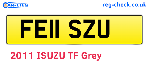 FE11SZU are the vehicle registration plates.