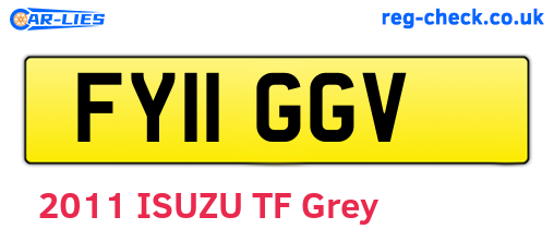 FY11GGV are the vehicle registration plates.