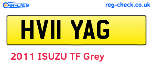 HV11YAG are the vehicle registration plates.
