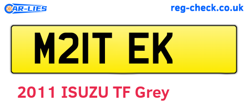 M21TEK are the vehicle registration plates.