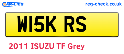 W15KRS are the vehicle registration plates.