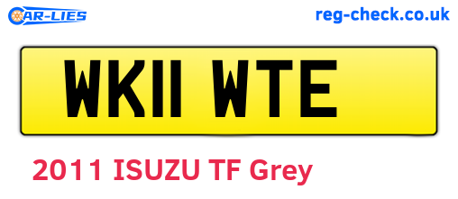 WK11WTE are the vehicle registration plates.