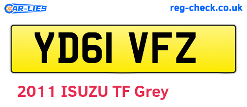 YD61VFZ are the vehicle registration plates.