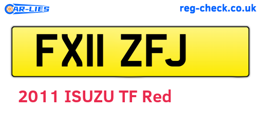 FX11ZFJ are the vehicle registration plates.