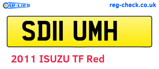 SD11UMH are the vehicle registration plates.