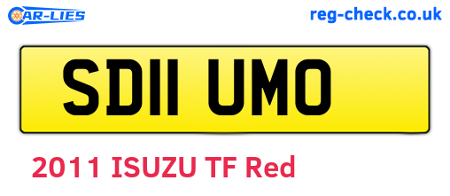 SD11UMO are the vehicle registration plates.