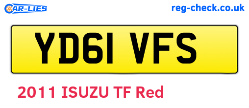 YD61VFS are the vehicle registration plates.