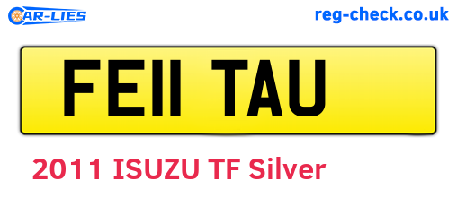 FE11TAU are the vehicle registration plates.