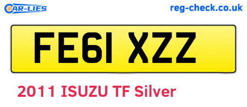 FE61XZZ are the vehicle registration plates.