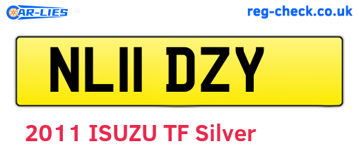 NL11DZY are the vehicle registration plates.