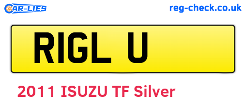 R1GLU are the vehicle registration plates.