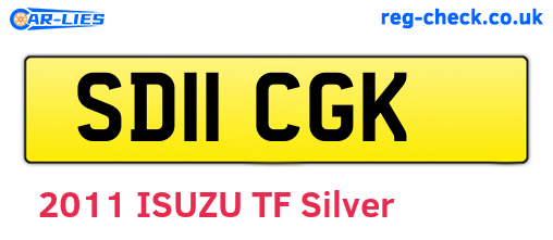 SD11CGK are the vehicle registration plates.