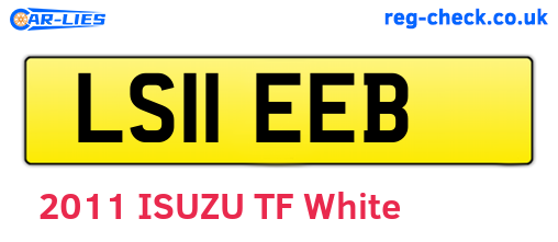 LS11EEB are the vehicle registration plates.