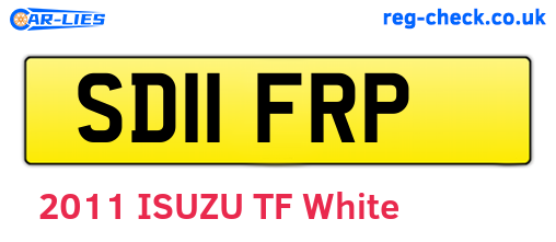 SD11FRP are the vehicle registration plates.