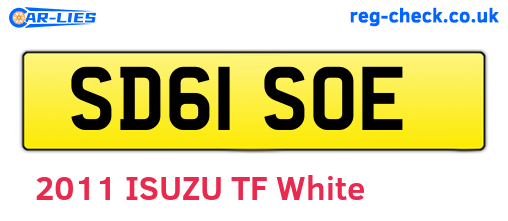 SD61SOE are the vehicle registration plates.