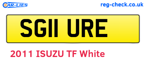 SG11URE are the vehicle registration plates.