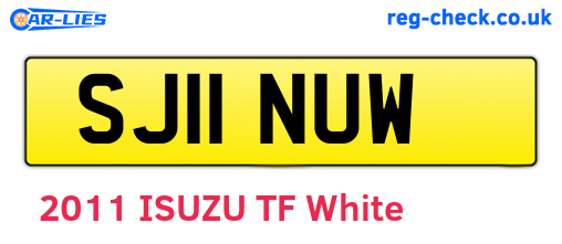 SJ11NUW are the vehicle registration plates.