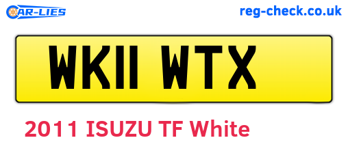 WK11WTX are the vehicle registration plates.