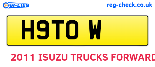 H9TOW are the vehicle registration plates.