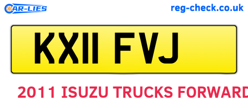 KX11FVJ are the vehicle registration plates.