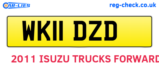 WK11DZD are the vehicle registration plates.