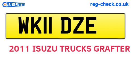 WK11DZE are the vehicle registration plates.
