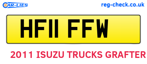 HF11FFW are the vehicle registration plates.