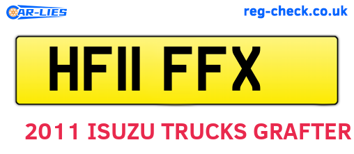 HF11FFX are the vehicle registration plates.
