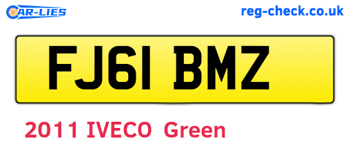 FJ61BMZ are the vehicle registration plates.