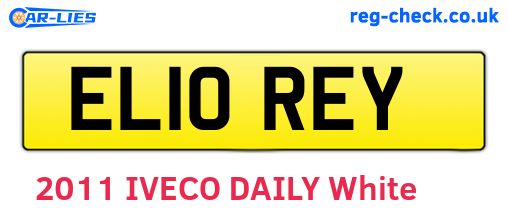 EL10REY are the vehicle registration plates.