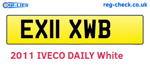 EX11XWB are the vehicle registration plates.