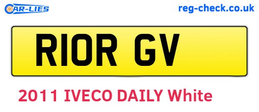 R10RGV are the vehicle registration plates.