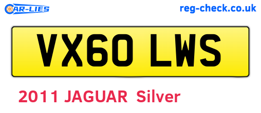 VX60LWS are the vehicle registration plates.