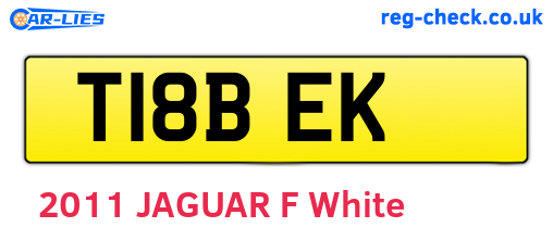 T18BEK are the vehicle registration plates.
