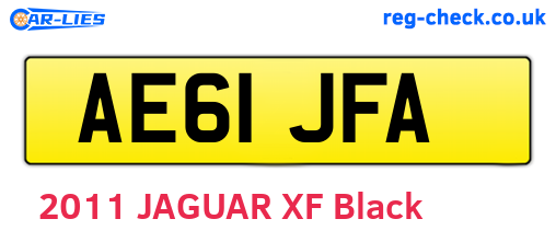 AE61JFA are the vehicle registration plates.