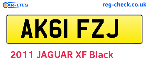 AK61FZJ are the vehicle registration plates.