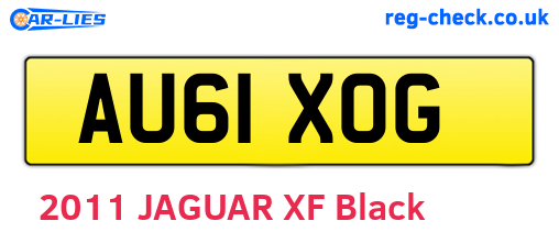 AU61XOG are the vehicle registration plates.