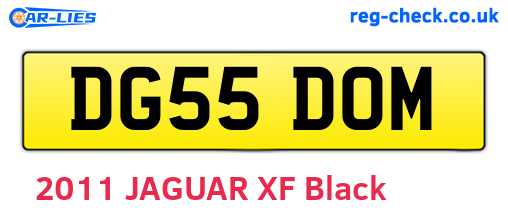 DG55DOM are the vehicle registration plates.