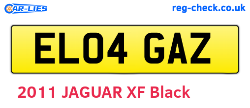 EL04GAZ are the vehicle registration plates.