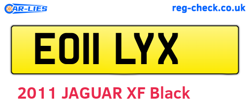 EO11LYX are the vehicle registration plates.