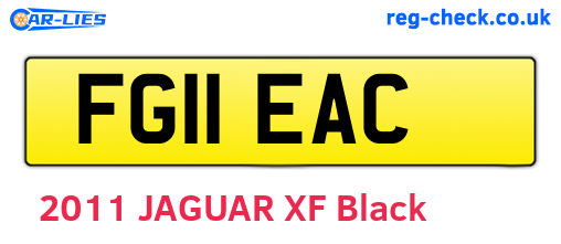 FG11EAC are the vehicle registration plates.