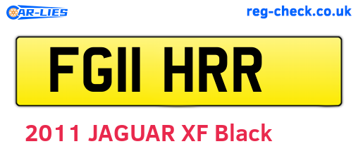 FG11HRR are the vehicle registration plates.