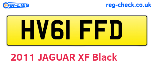 HV61FFD are the vehicle registration plates.
