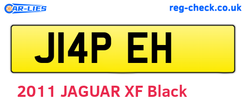 J14PEH are the vehicle registration plates.