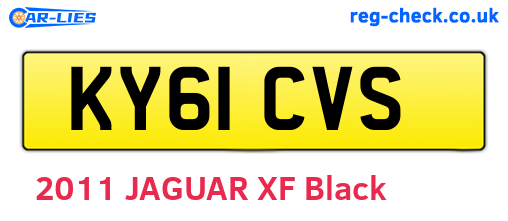 KY61CVS are the vehicle registration plates.