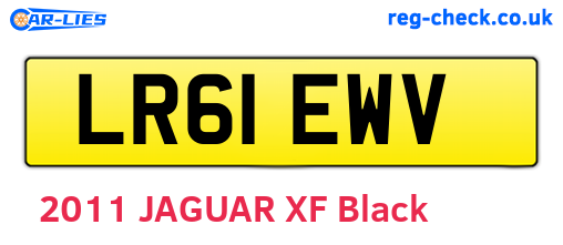 LR61EWV are the vehicle registration plates.