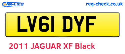LV61DYF are the vehicle registration plates.
