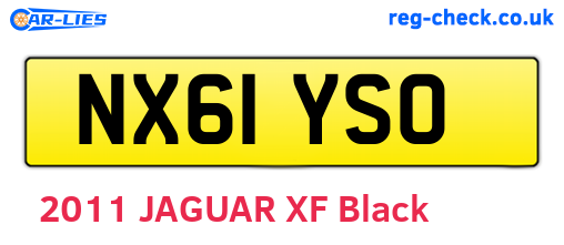 NX61YSO are the vehicle registration plates.